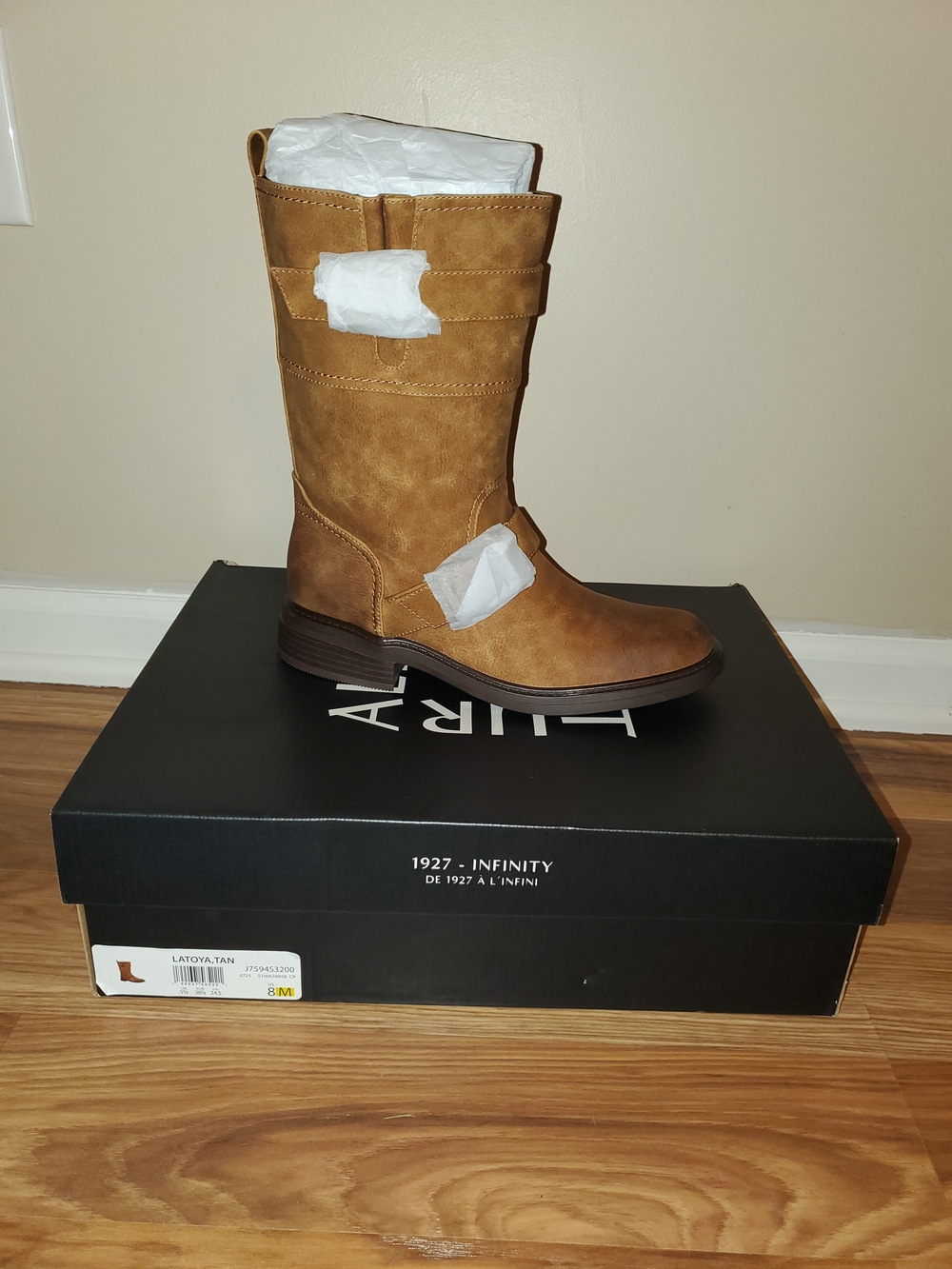 Naturalizer Tan Mid-Calf Buckle Bootie